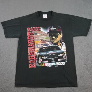 Vintage Dale Earnhardt Shirt Mens Large Black NASCAR Competitors View 2000